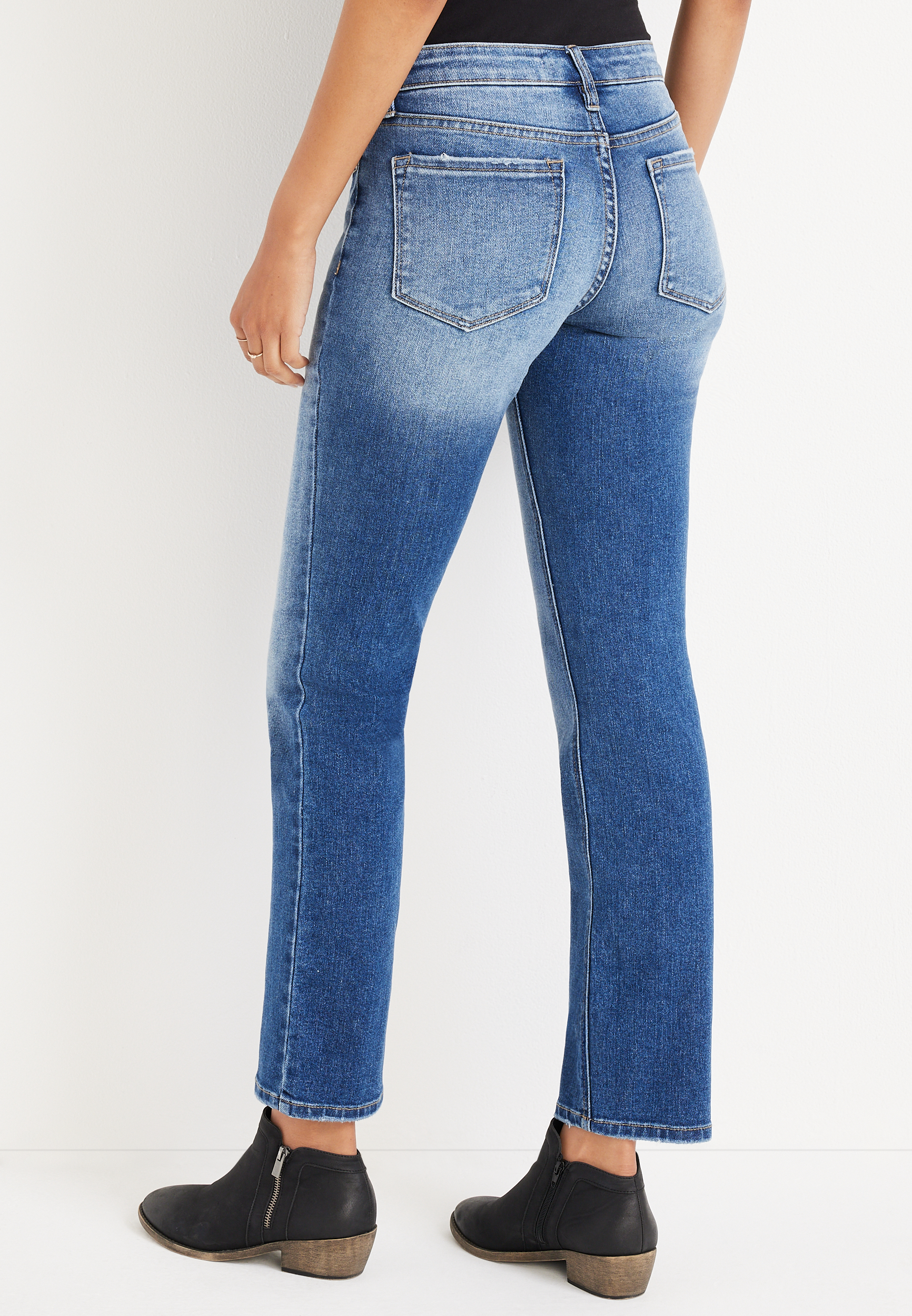 KanCan&trade; Low Rise Straight Jean, MEDIUM SANDBLAST, large