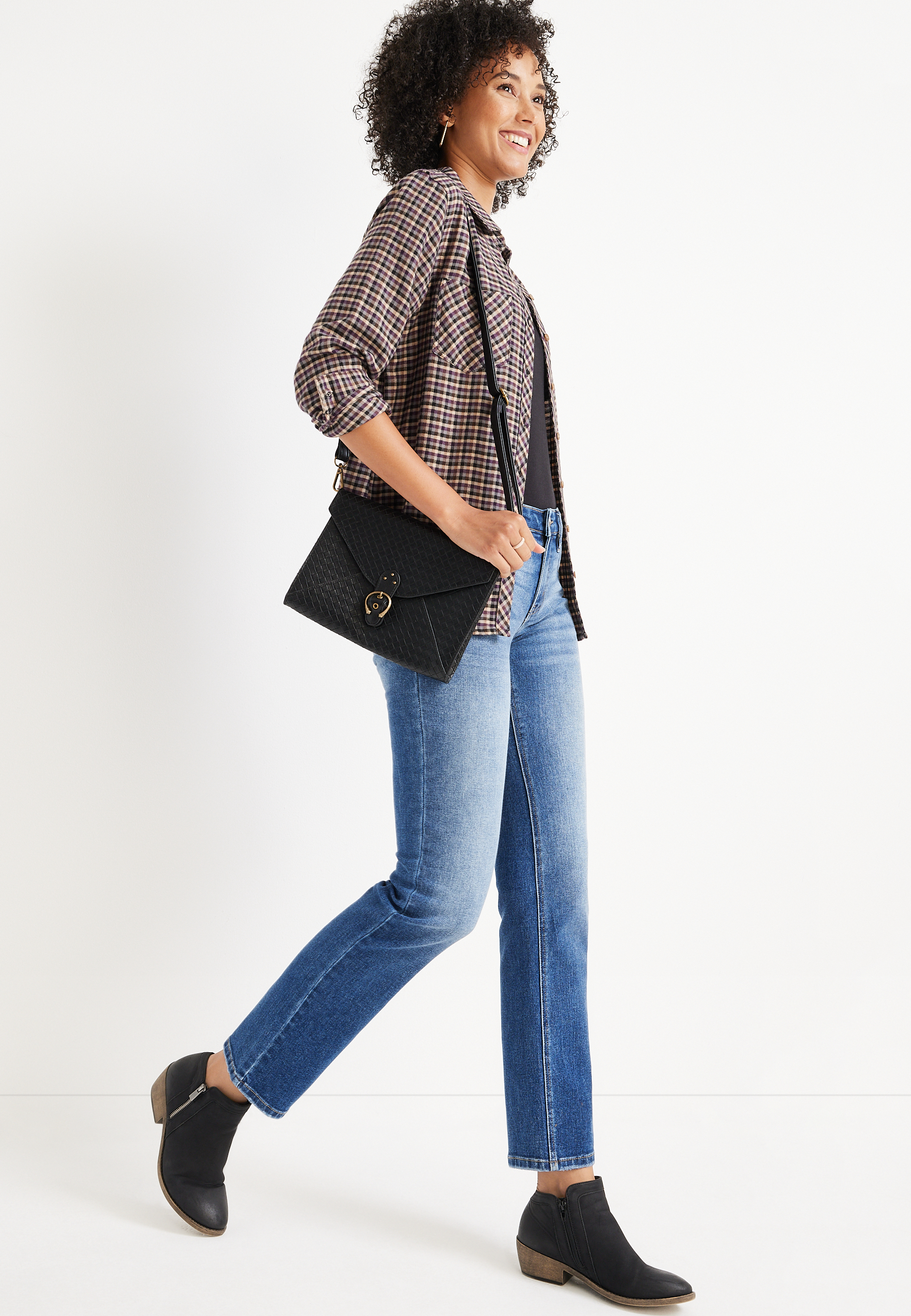 KanCan&trade; Low Rise Straight Jean, MEDIUM SANDBLAST, large