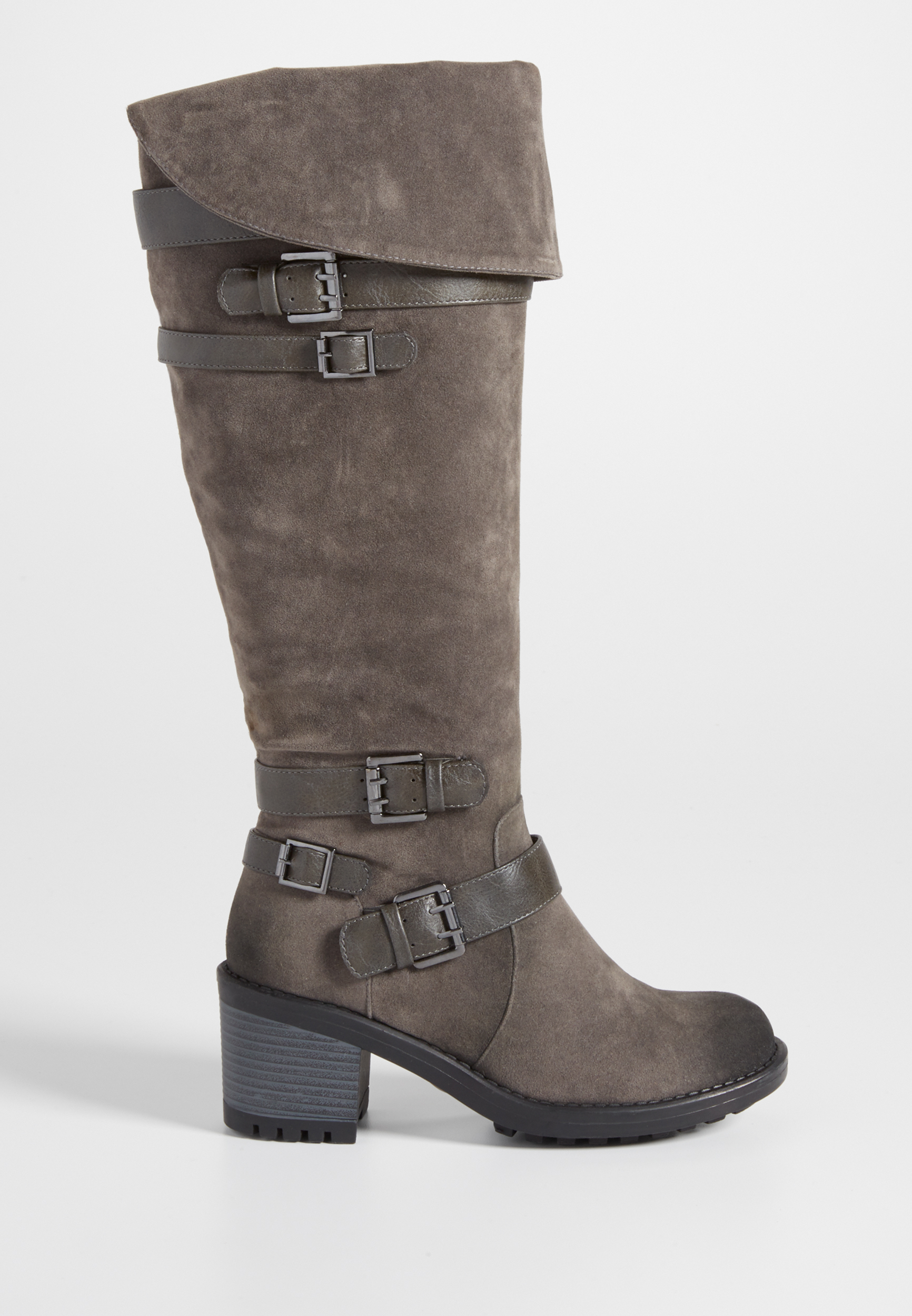 Shelly multi buckle boot with fold over top | maurices