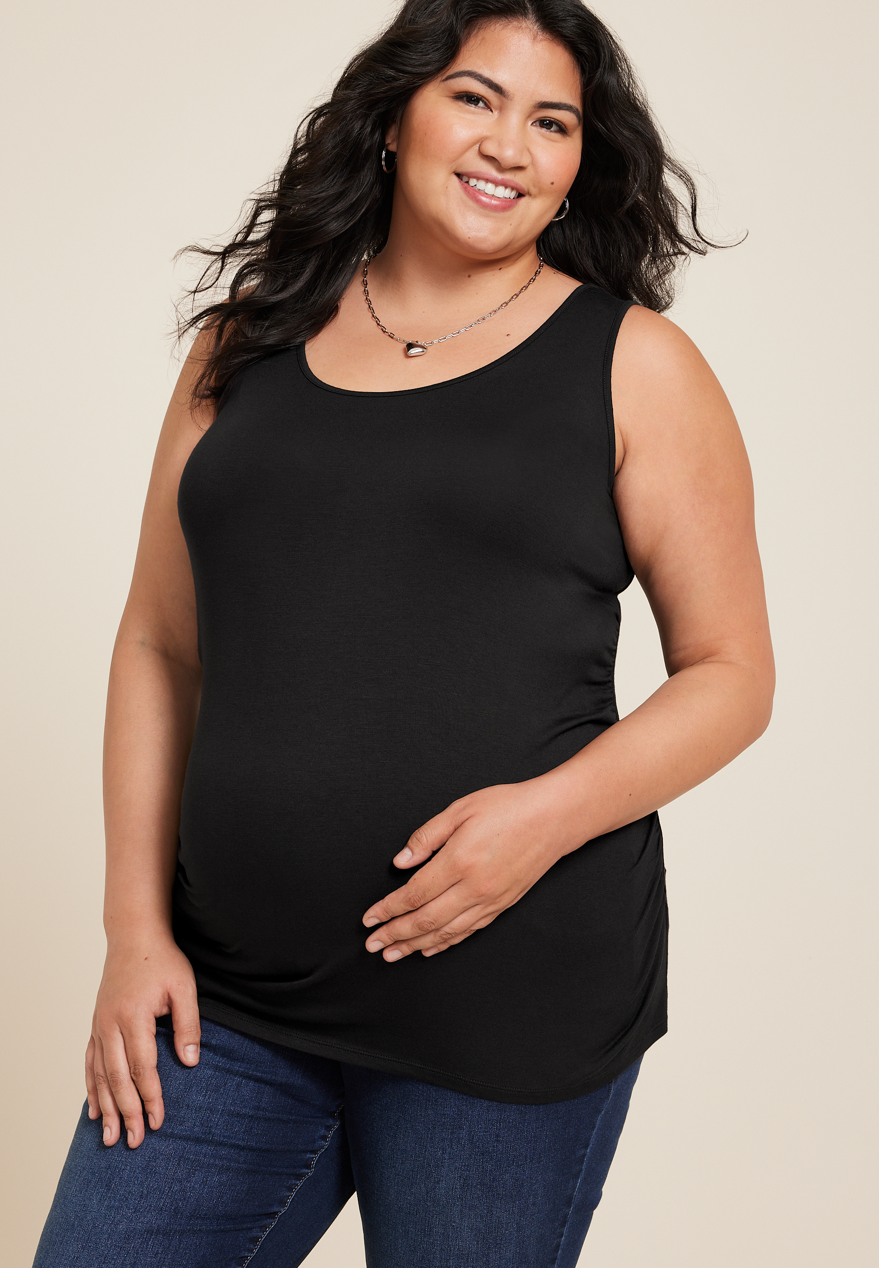 Plus Size 24/7 Flawless Scoop Neck Maternity Tank