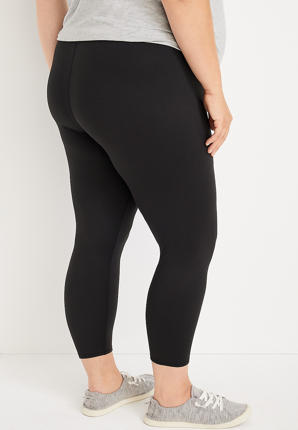 Mamalicious Maternity over the bump leggings with seam detail in black