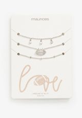 Love Football Pendant Necklace Set, , small