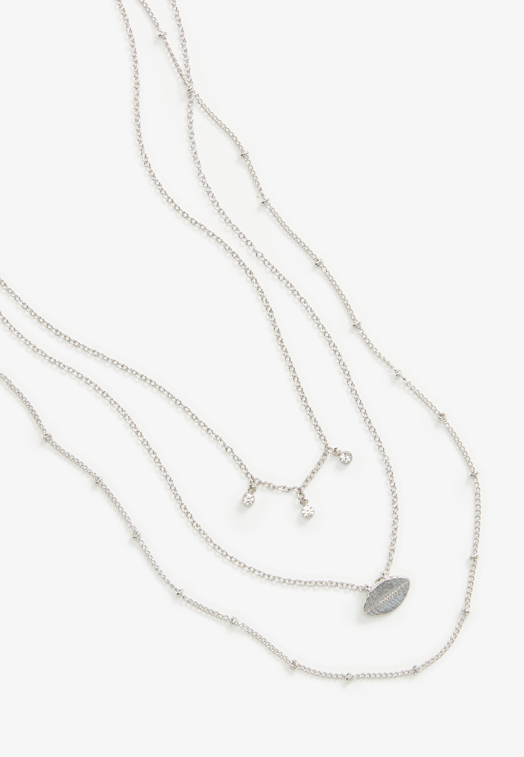 Love Football Pendant Necklace Set, , large