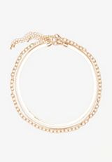 3 Piece Chunky Gold Chain Necklace Set, , small