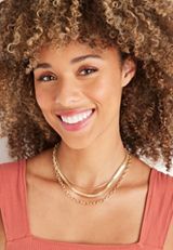 3 Piece Chunky Gold Chain Necklace Set, , small