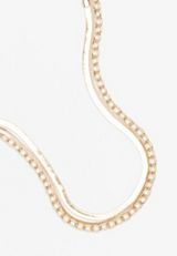 3 Piece Chunky Gold Chain Necklace Set, , small