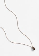 Gold Pine Cone Necklace, , small