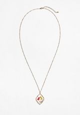Pressed Flowers Pendant Necklace, , small