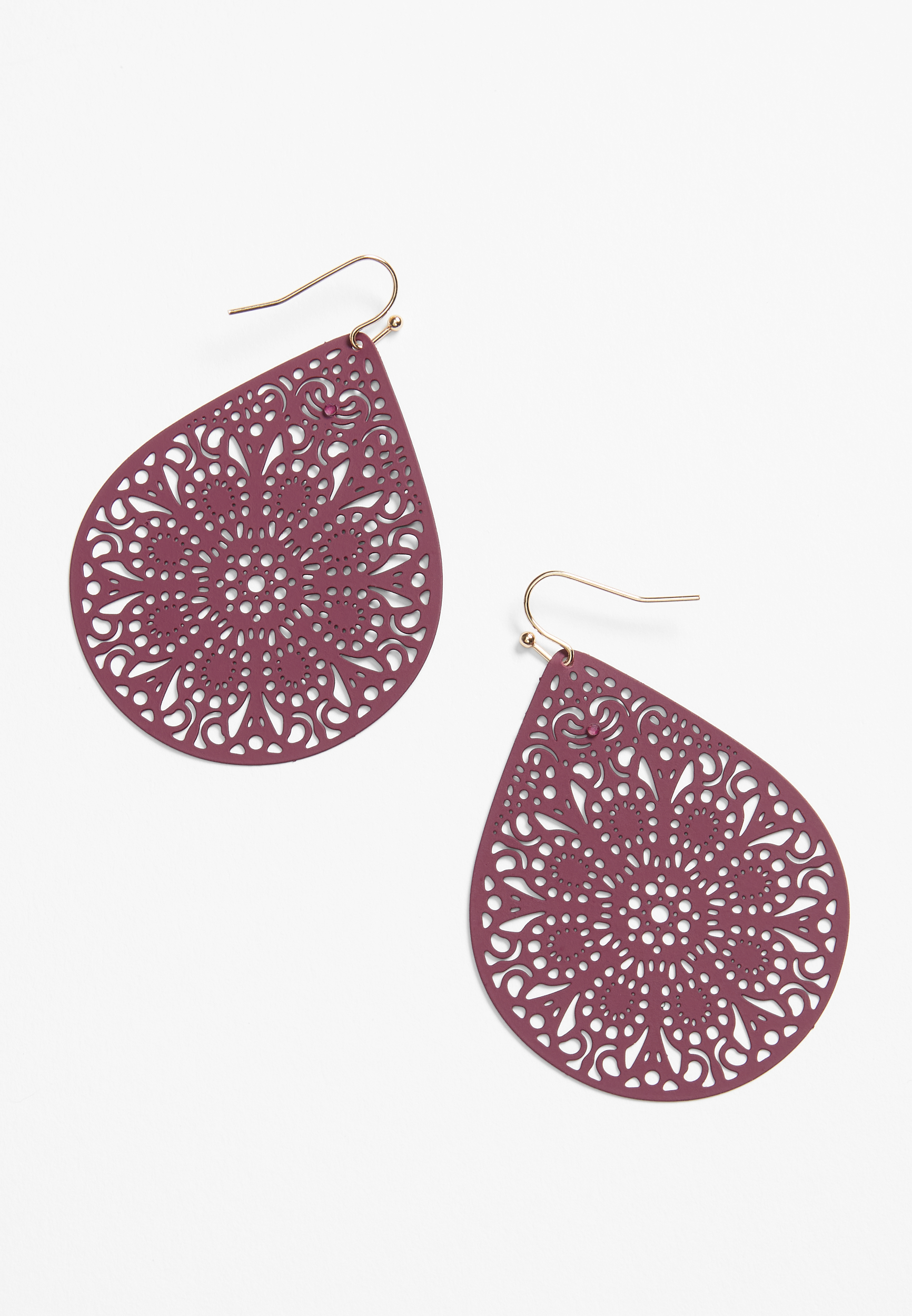 Flower Laser Cut Drop Earrings maurices
