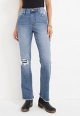 m jeans by maurices&trade; Cool Comfort Slim Boot Pull On Super High Rise Ripped Jean, C3337, small