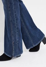 Plus Size m jeans by maurices&trade; Vintage Flare Cool Comfort High Rise Slit Hem Jean, C258, small