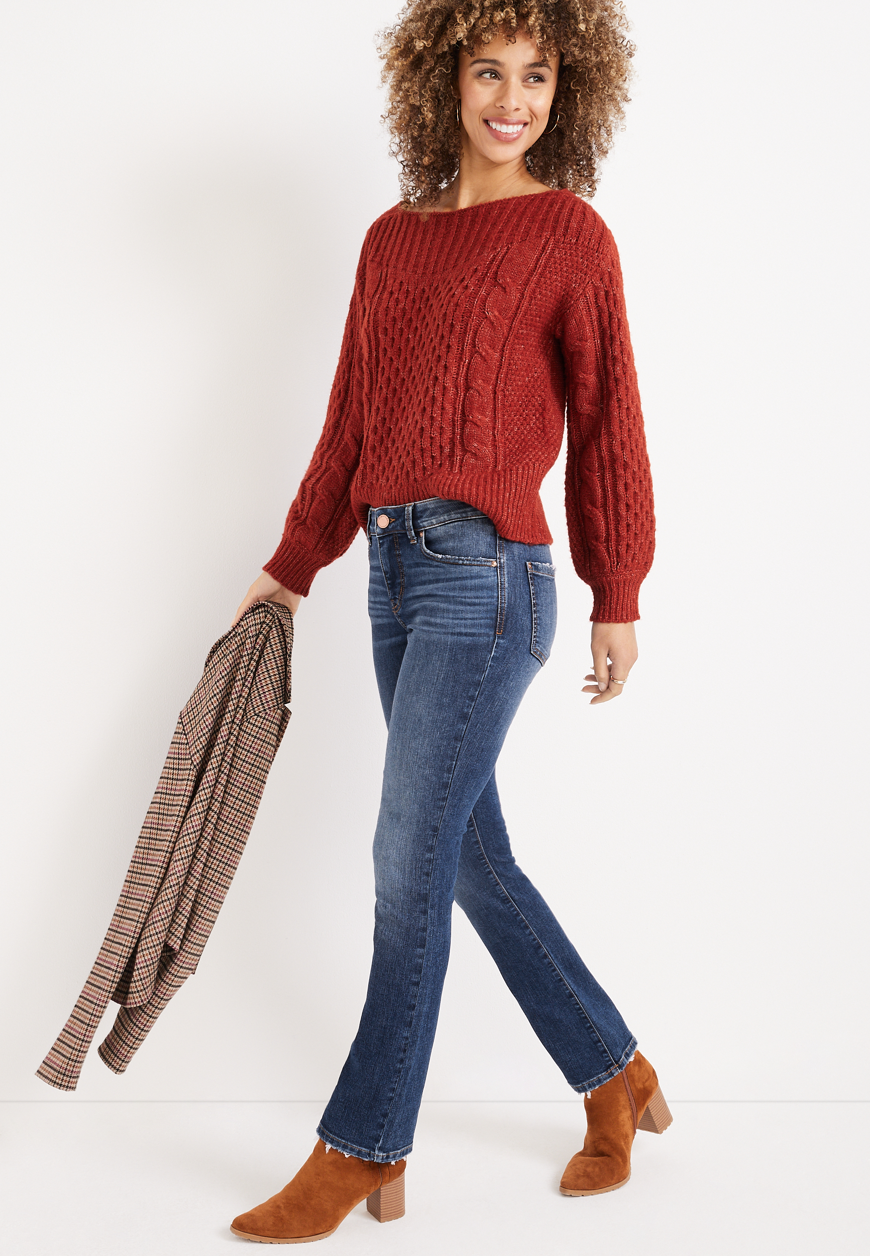 Everflex™ Slim Boot Mid Rise Jean, C258, large