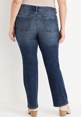 Plus Size Everflex&trade; Slim Boot Mid Rise Jean, C258, small