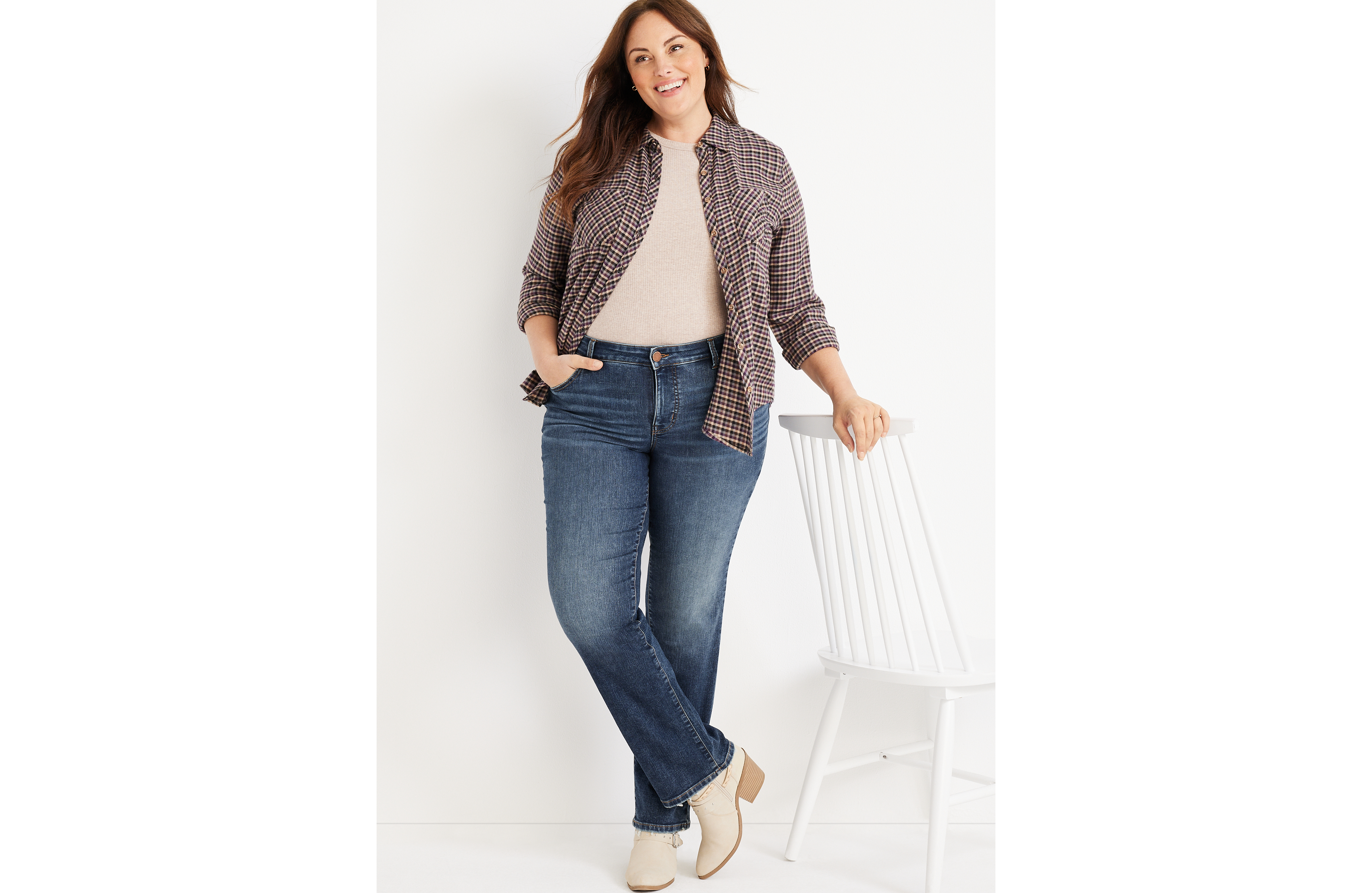Plus Everflex™ Slim Boot Mid Rise Jean