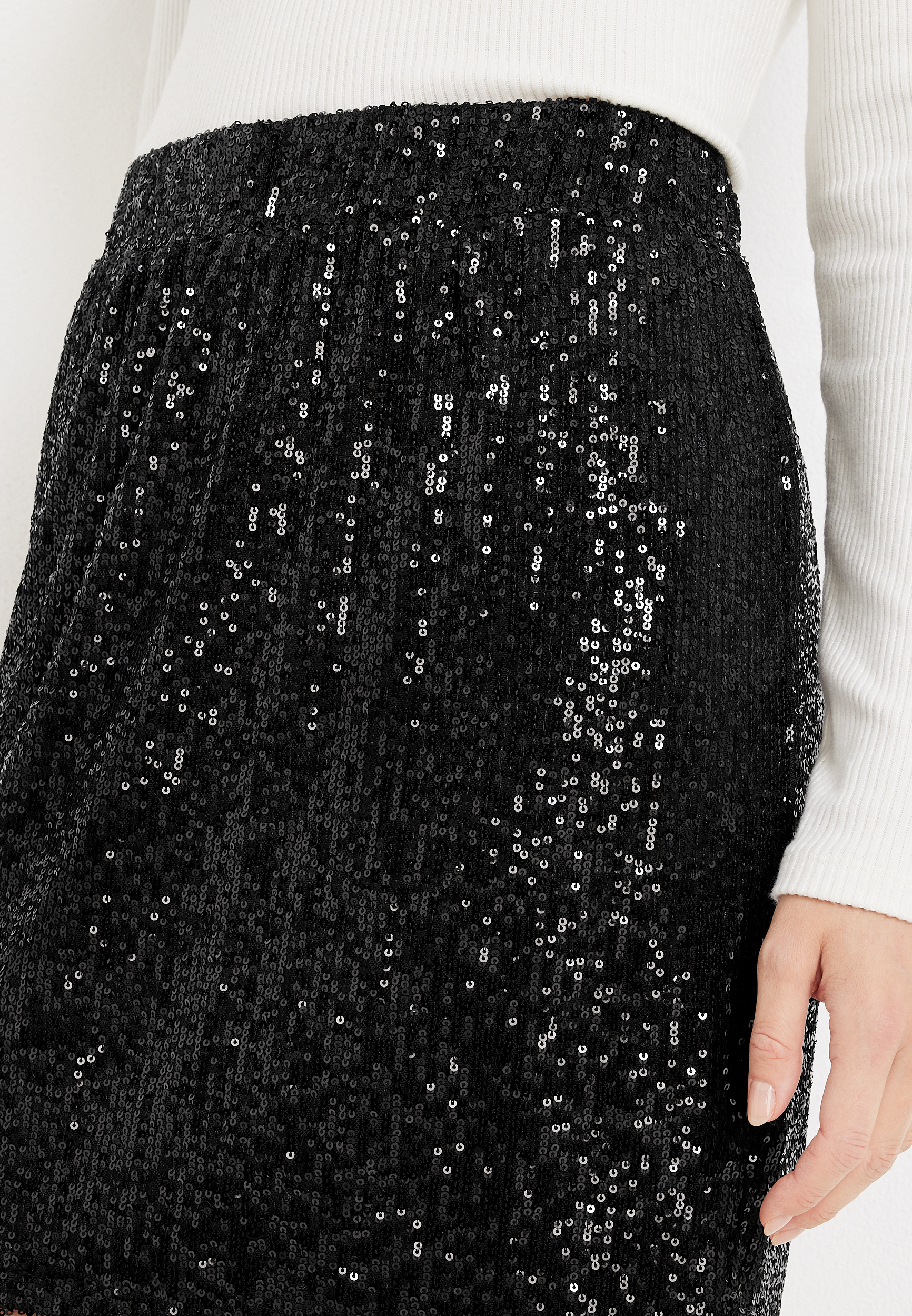 Sequin High Rise Pencil Skirt, C106, large