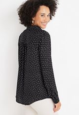 Winona Polk Dot Button Down Blouse, C1756, small