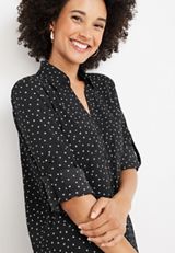Winona Polk Dot Button Down Blouse, C1756, small