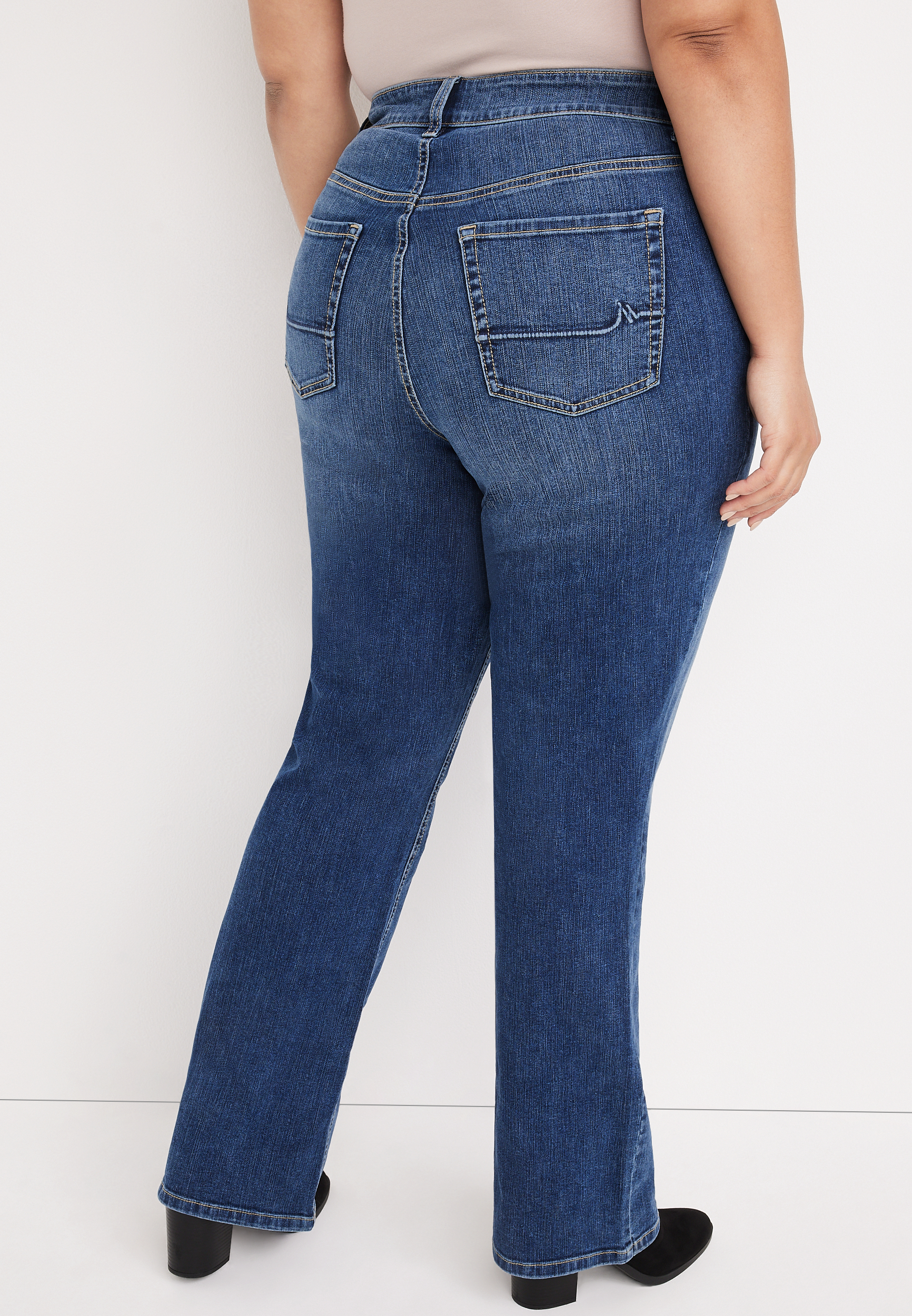 Plus Size m jeans by maurices&trade; Classic Slim Boot Curvy High Rise Jean, , large