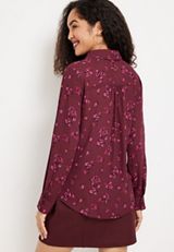 Winona Floral Button Down Blouse, C3058, small