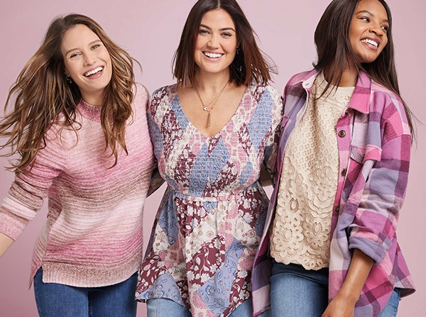 Models wearing maurices clothing.