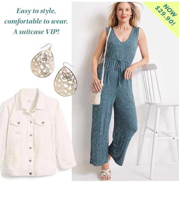 Now $29.90! Easy to style, comfortable to wear. A suitcase VIP!