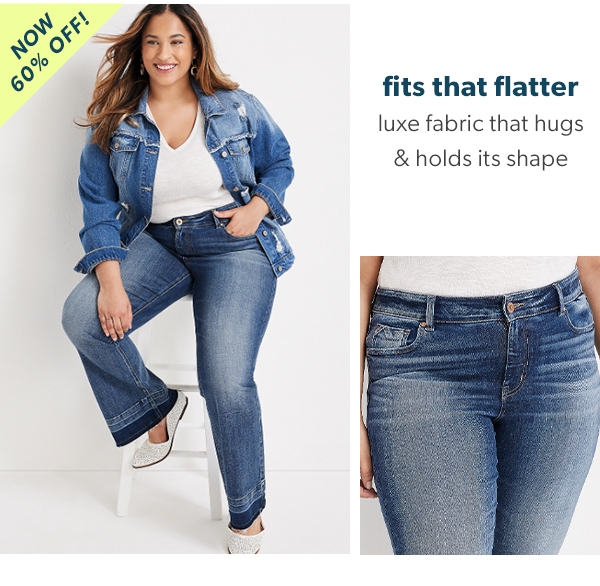 Now 60% off! Fits that flatter. Luxe fabric that hugs & holds it's shape.