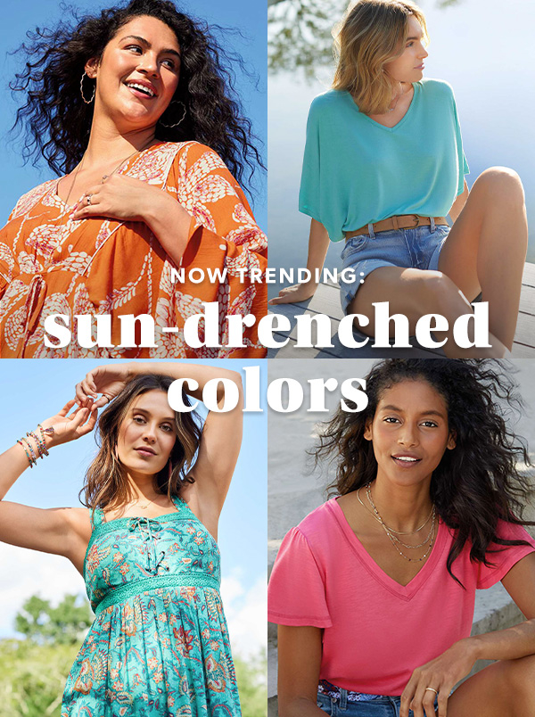 Now trending: sun-drenched colors. The juicy hues we need bright now.