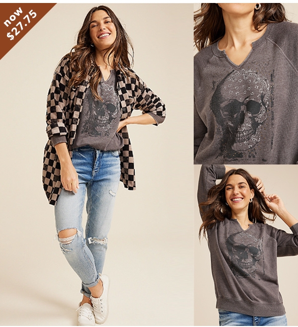 Now $27.75. Model wearing maurices clothing.