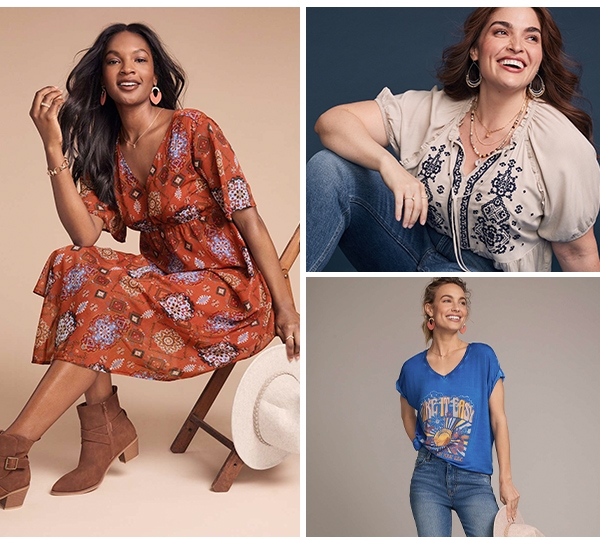 Models wearing maurices clothing.