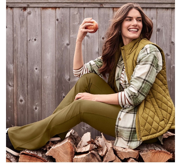 Model wearing maurices clothing.