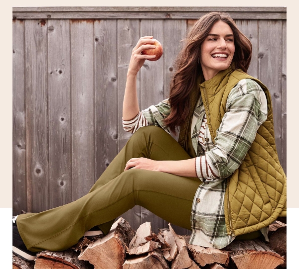 Model wearing maurices clothing.