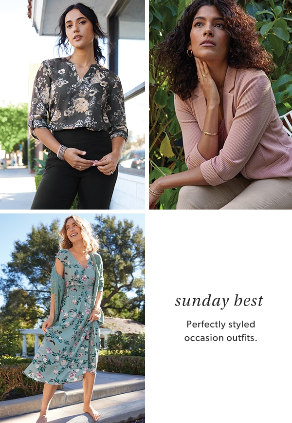 Sunday best. Perfectly styled occasion outfits.