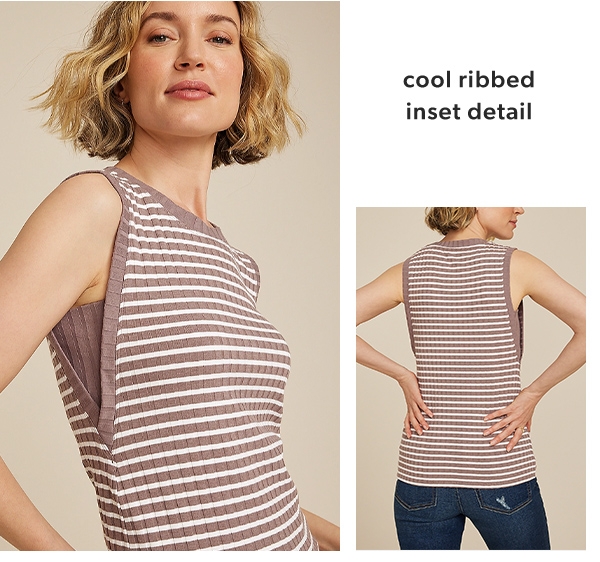 Cool ribbed inset detail.
