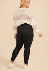 Plus Size Black High Rise Ultra Soft Legging, C106, small