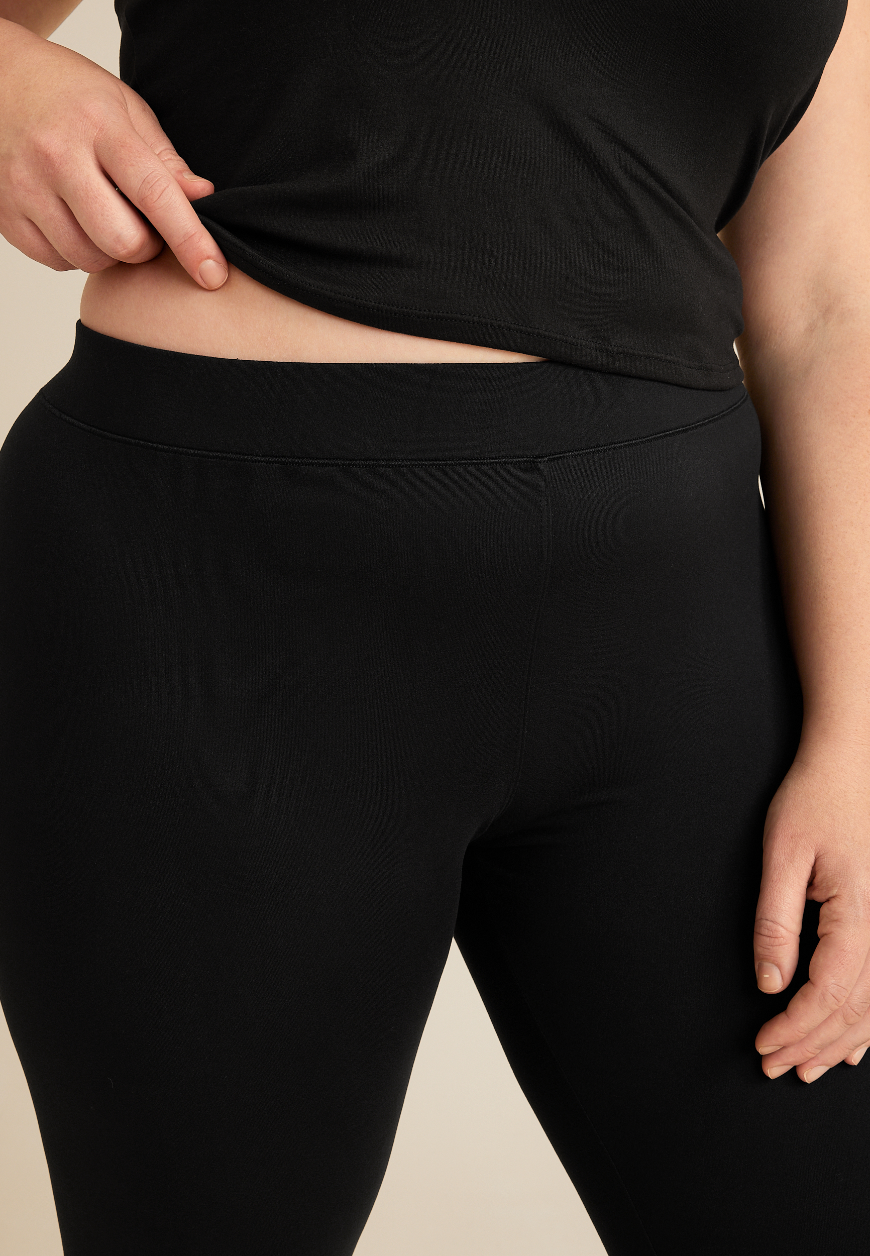 Plus Size Black High Rise Ultra Soft Legging | maurices