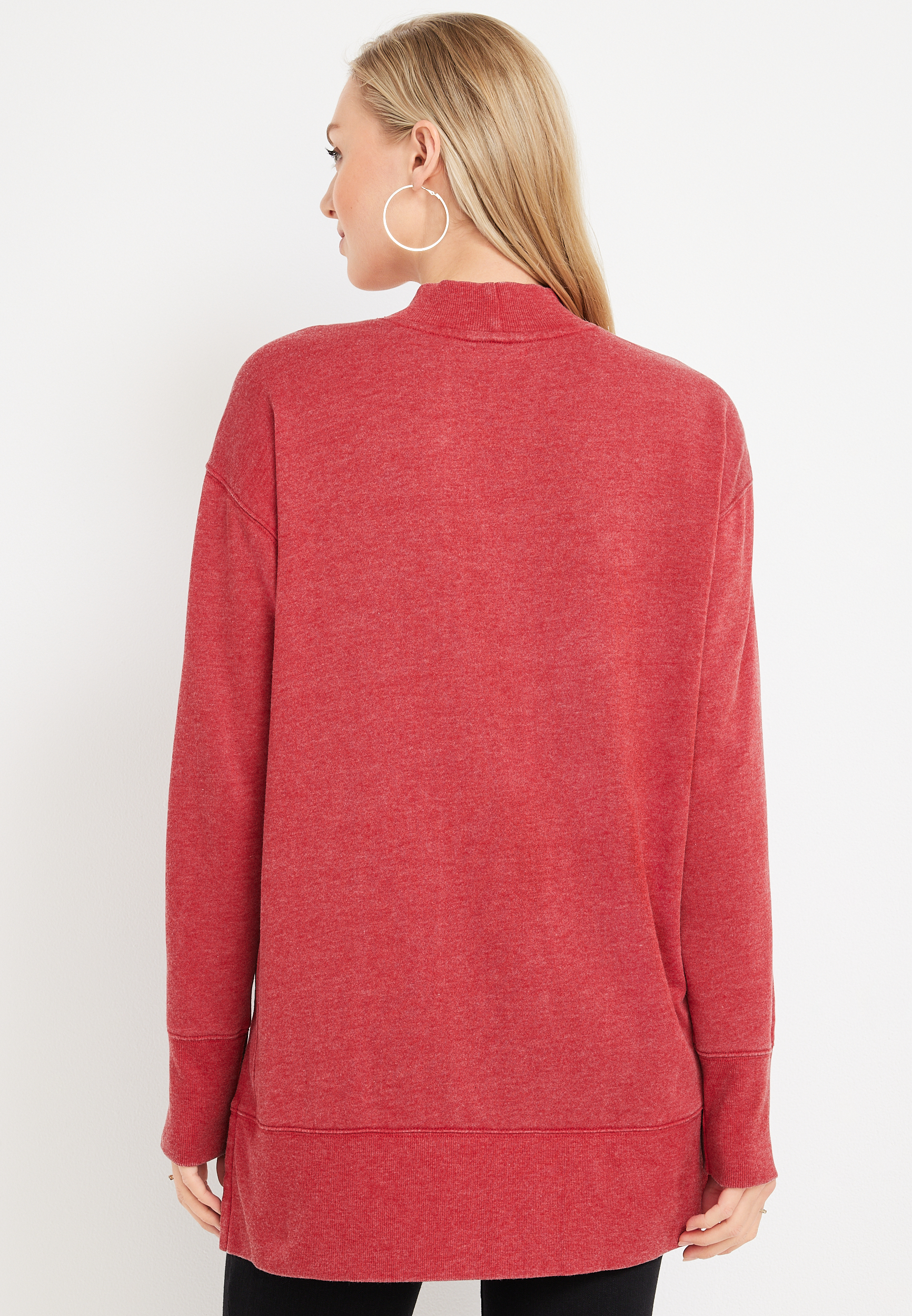 Willowsoft Funnel Neck Fleece Sweatshirt, , large
