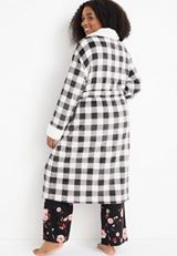 Long Buffalo Plaid Robe, C3986, small