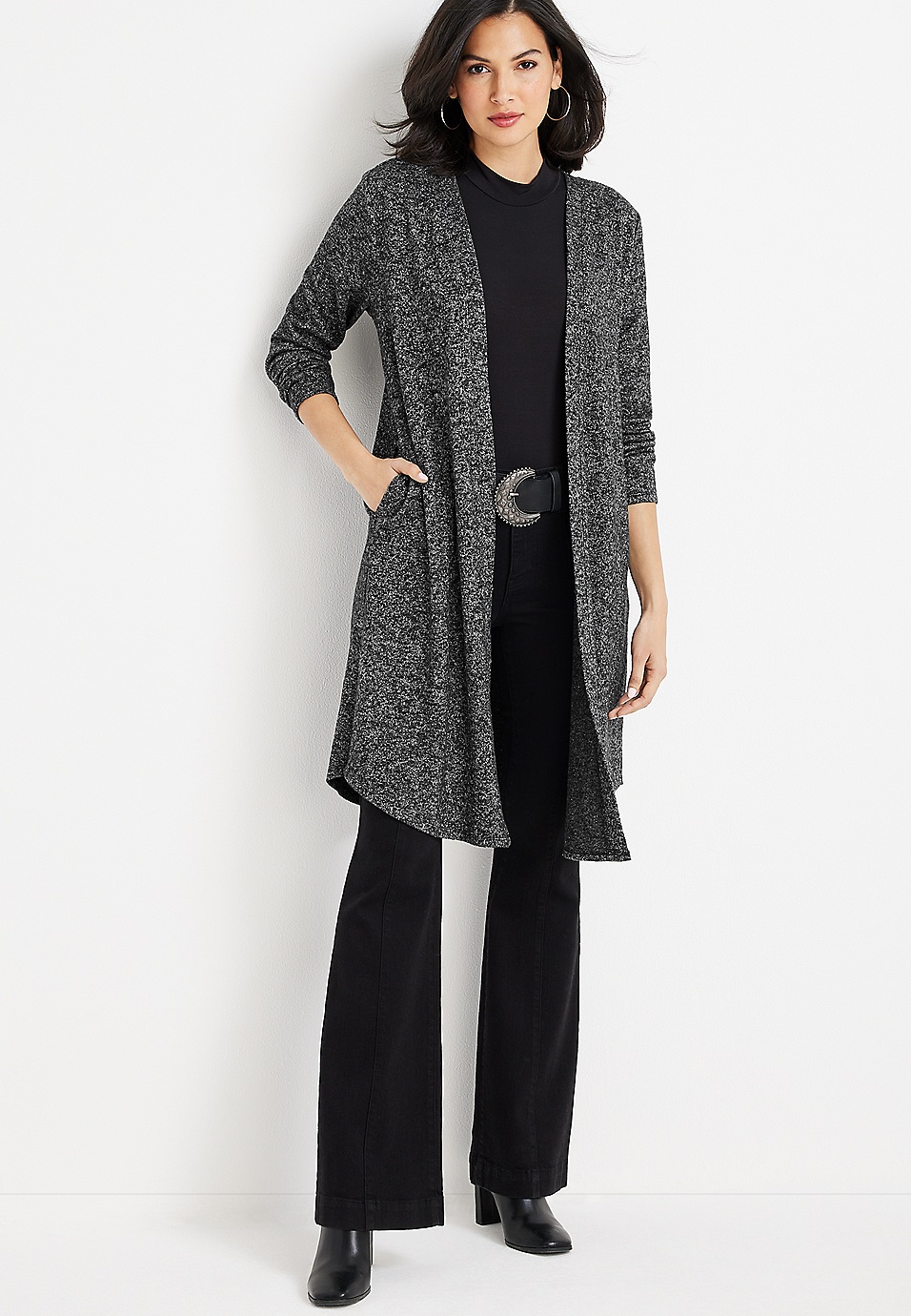 Matty M Ladies' Duster Cardigan (XX-Large, Dark Gray : : Clothing,  Shoes & Accessories