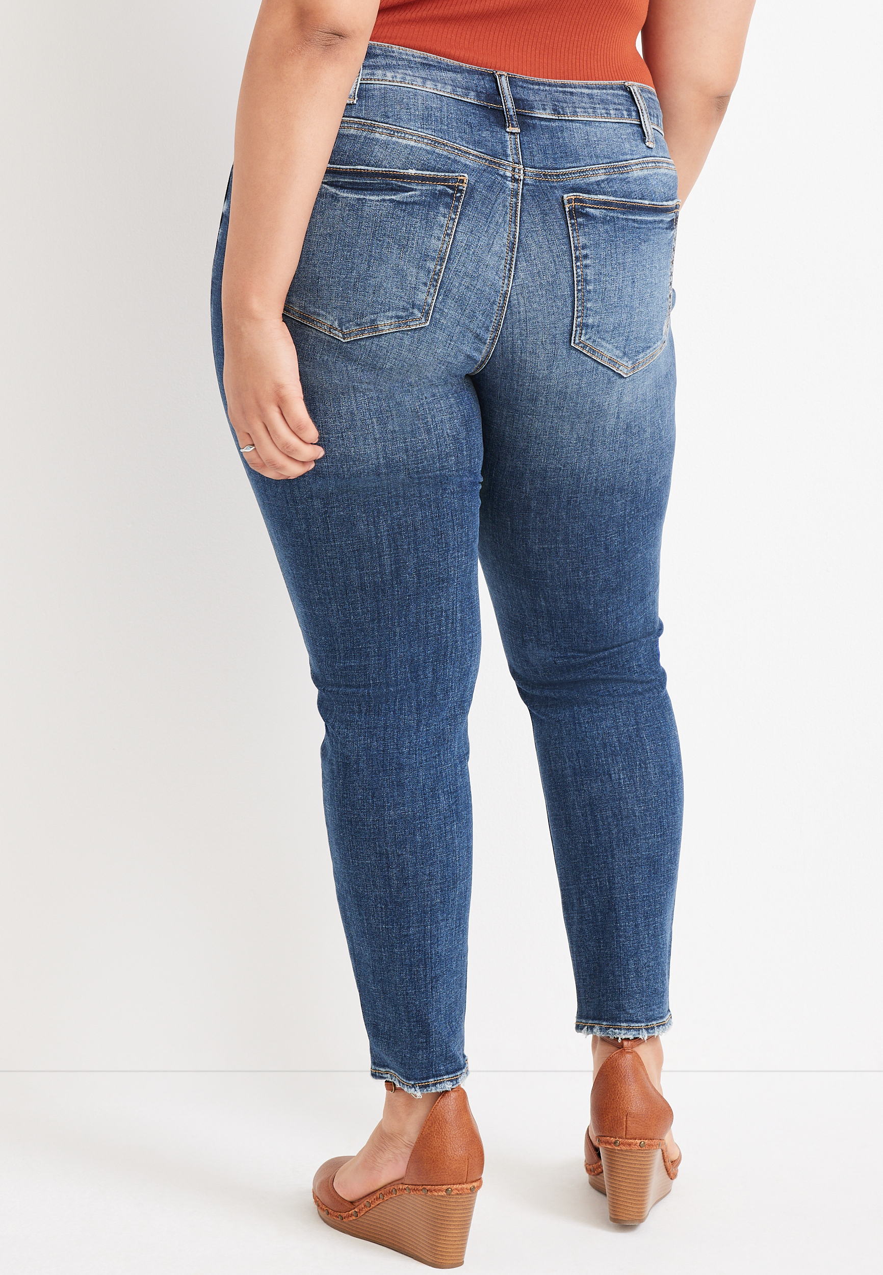 Plus Size Silver Jeans Co.&reg; Suki Skinny Button Fly Curvy Mid Rise Jean, C258, large