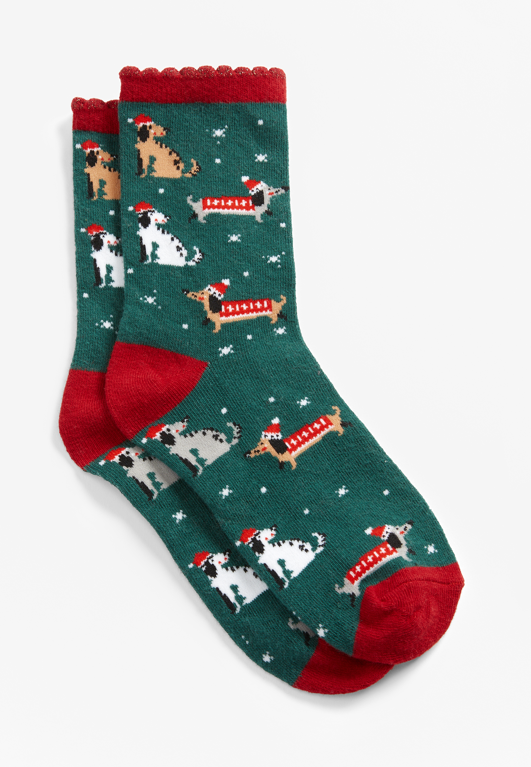 Girls Holiday Dog Socks | maurices