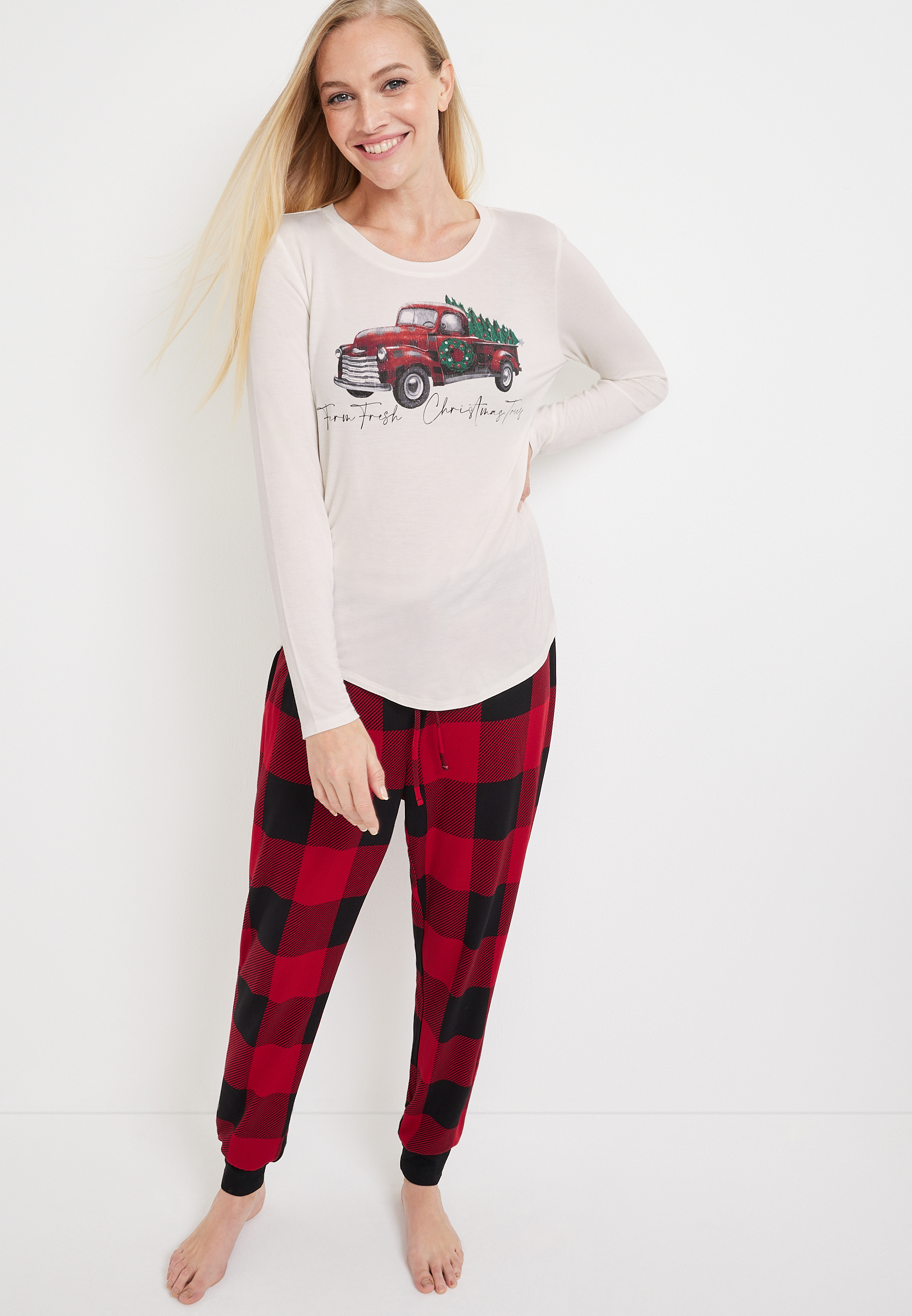 Womens Holiday Truck Family Pajamas maurices