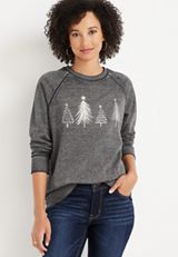 Christmas Tree Fleece Sweatshirt, C3017, small