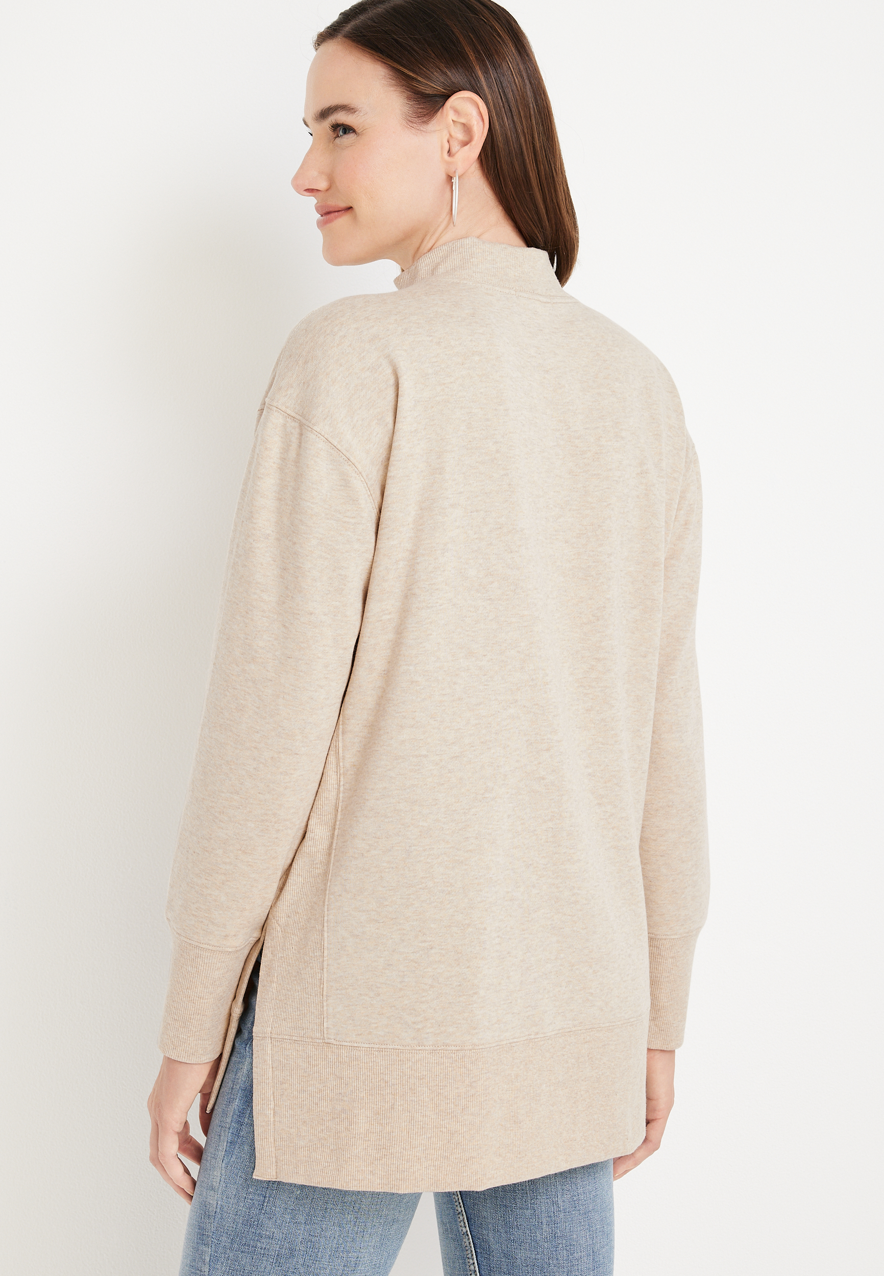 Willowsoft Merry And Bright Funnel Neck Fleece Sweatshirt, C2445, large