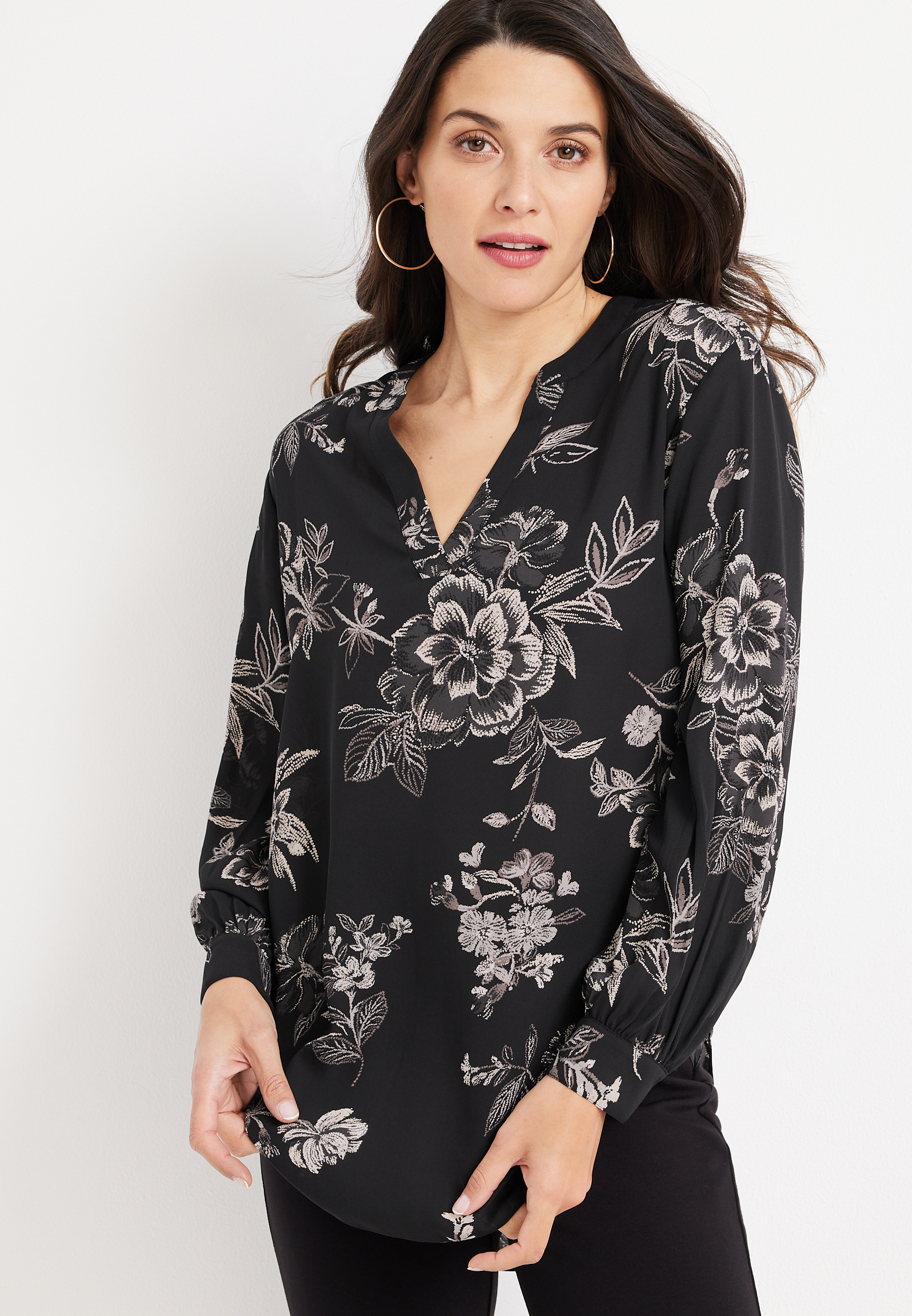 Atwood Tunic Floral Blouse | maurices