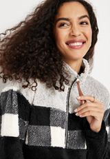 Lodge Sherpa Plaid Fleece Sweatshirt, , small
