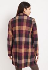 Plaid Longline Coatigan, C3058, small