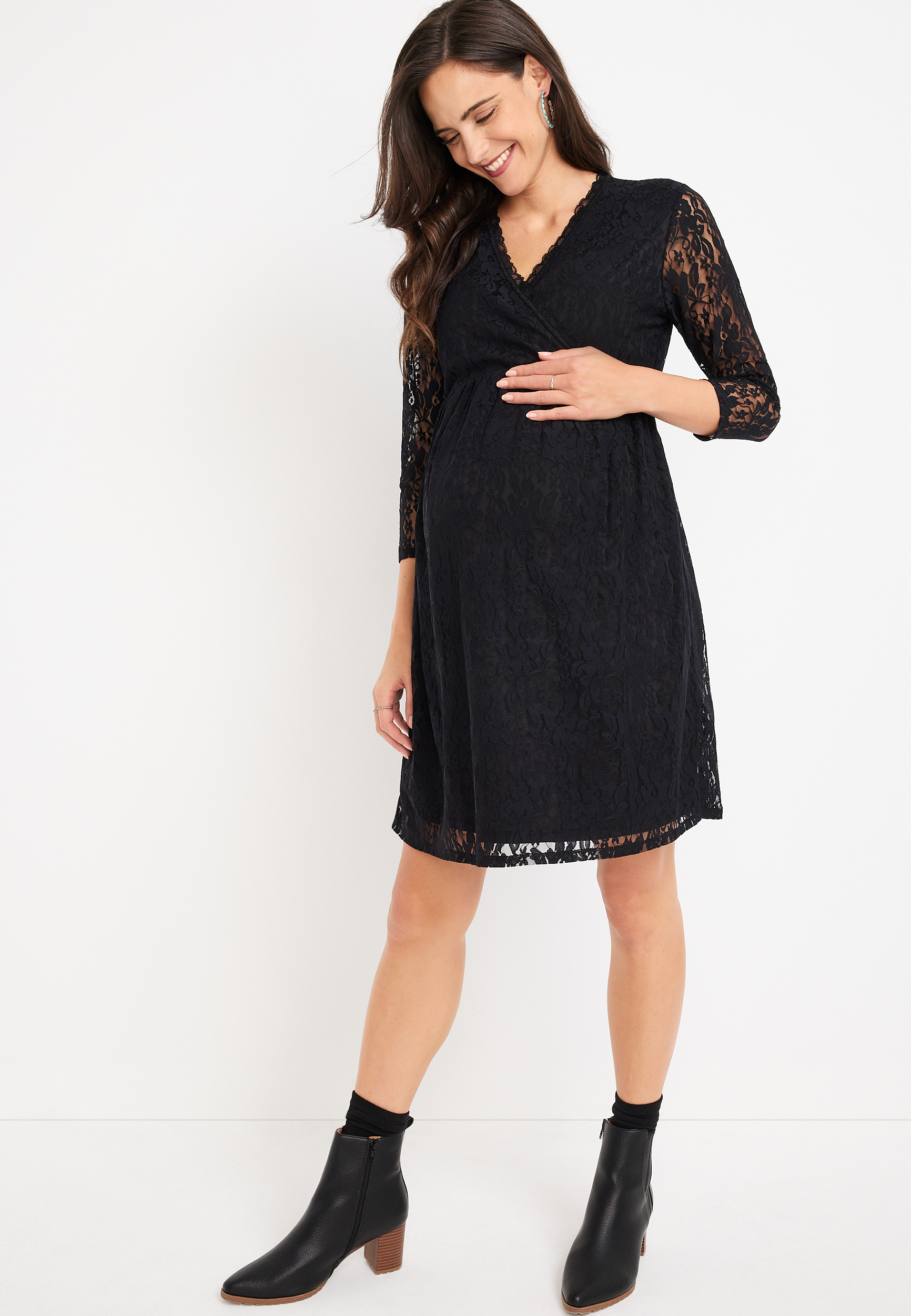 Lace Babydoll Maternity Dress maurices