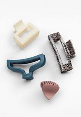 4 Pack Mixed Variety Hair Clips, ANIMAL, small