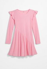 HFS Girls Asymmetrical Ruffle Dress, , small