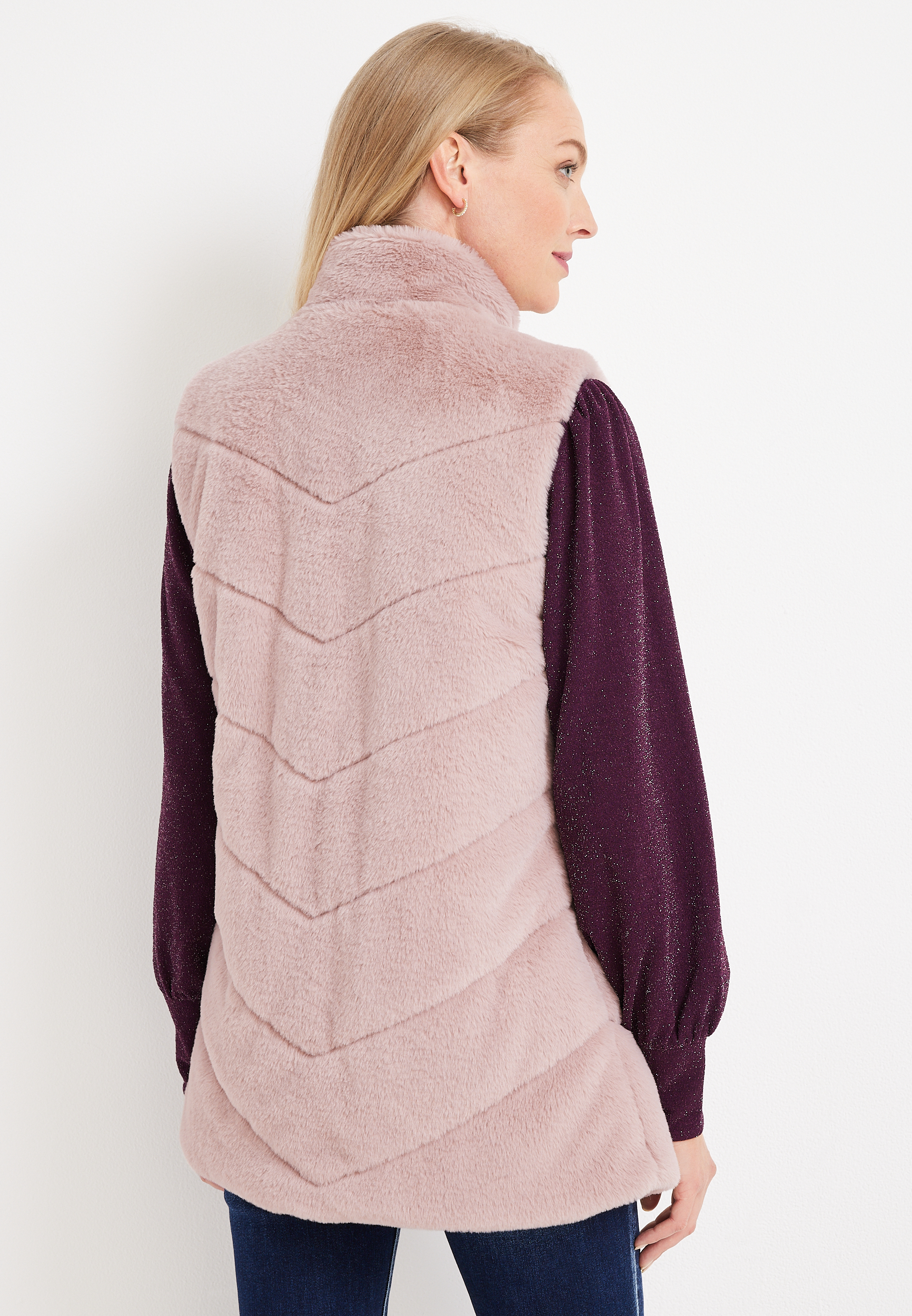 Faux Fur Vest, C5780, large
